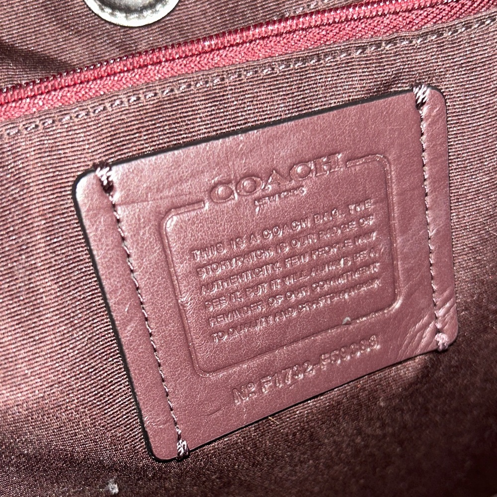 Coach Metallic and Brown Tote Bag - Picture 6 of 9